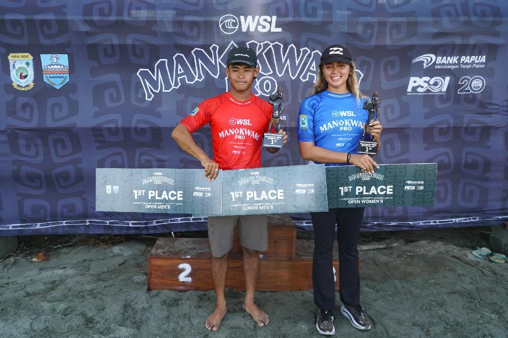 Pajar Ariyana and Kailani Johnson Claim Manokwari Pro 2024 QS1000 Victories- Ariyana and Hanasuri Jabik Win Pro Juniors